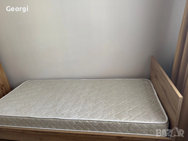 Еденично легло с подматрачна рамка с матрак с размер 90x200, снимка 3 - Спални и легла - 52974619