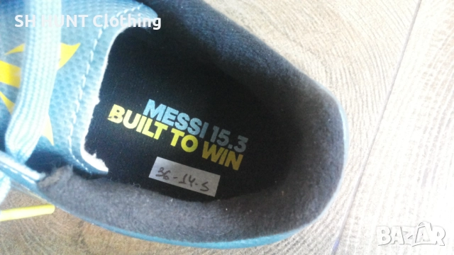 Adidas Football MESSI 15.3 BUILT TO WIN Размер EUR 38 2/3 / UK 5 1/2 детски за футбол 36-14-S, снимка 16 - Футбол - 52250464