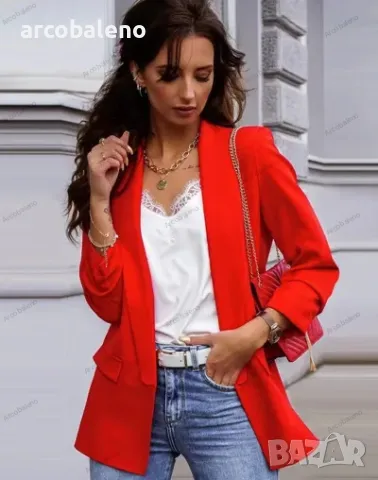 Дамско ежедневно вталено сако, 6цвята , снимка 2 - Сака - 48539296