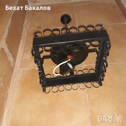 Продавам полилей от ковано желязо , черен на цвят, снимка 3 - Лампи за таван - 42325498