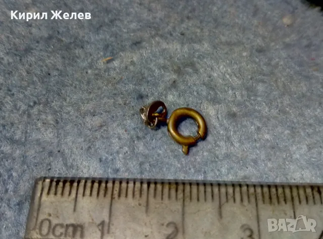 Стара БРОНЗОВА ЗАКОПЧАЛКА За ВЕРИЖКА ГЕРДАНЧЕ ГРИВНА Със СРЕБРО 925 ЕЛЕМЕНТИ от СИНДЖИРЧЕ 49888, снимка 4 - Антикварни и старинни предмети - 49147646