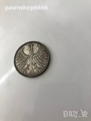 Сребърна монета Германия 5 марки, 1951, снимка 4 - Нумизматика и бонистика - 41484845