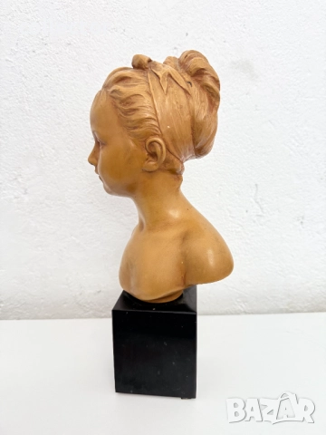 Теракотен бюст на Луиз Броняр от Жан-Антоан Худон. №7562, снимка 4 - Антикварни и старинни предмети - 52246918
