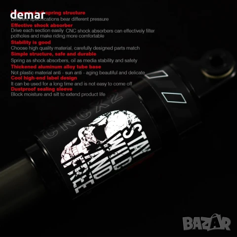 CNCLOL Заден хидравличен амортисьор за планински велосипед 125 мм x 750 фунта, снимка 6 - Части за велосипеди - 50964131