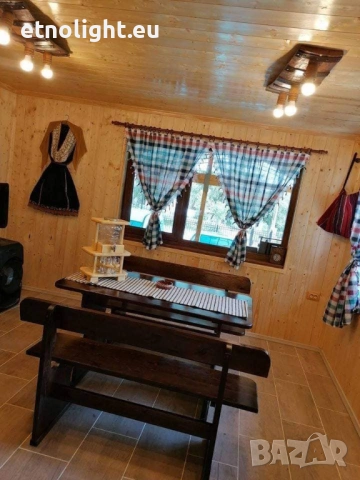 Полилеи от автентични реставрирани бъчви с ръчно изработени дървени чашки, снимка 6 - Полилеи - 52771082