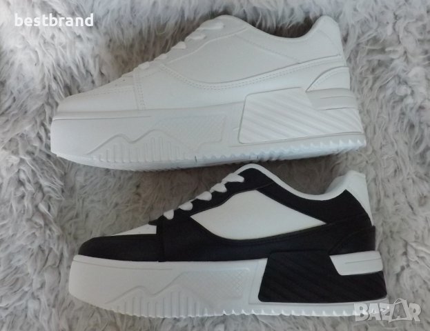 Маратонки, еко кожа, бели, код 367/40, снимка 3 - Маратонки - 44325752