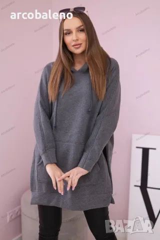 Дамски изолиран суичър с цепки отстрани, 15цвята , снимка 15 - Суичъри - 48434554