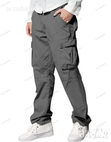Мъжки свободни ежедневни прави карго панталони с няколко джоба, 5цвята , снимка 15 - Панталони - 47792981