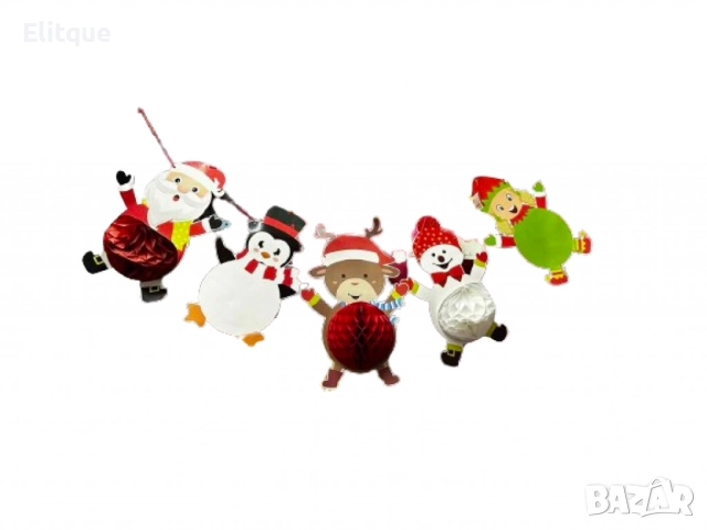 Коледни парти хартиени декорации, снимка 2 - Декорация за дома - 52587216