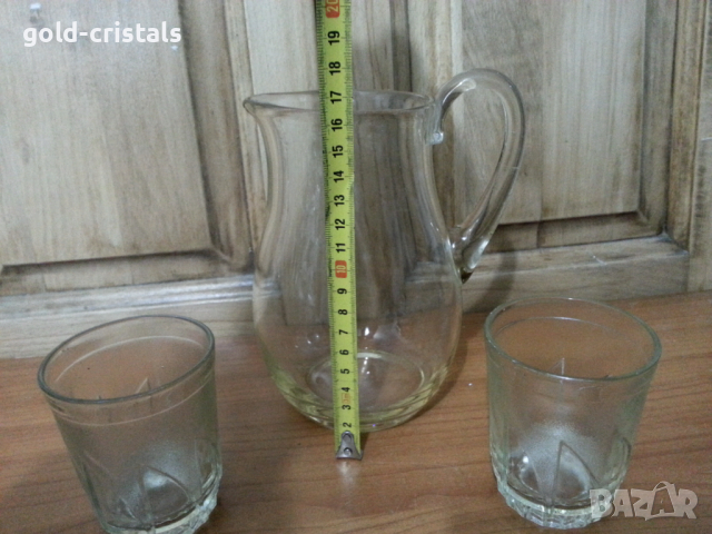 Стъклена кана , снимка 2 - Антикварни и старинни предмети - 36212496