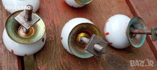 6бр стари порцеланови топки за скрин,шкаф, снимка 9 - Антикварни и старинни предмети - 44400241