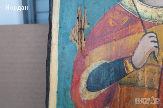 Стара Българска икона Христос Пантократор, снимка 7 - Антикварни и старинни предмети - 51151253