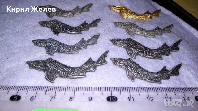 Лот 8 ФИГУРАЛНИ МЕТАЛНИ АРТ АПЛИКАЦИИ РИБА ЩУКА Подходящи и за ХЕНД-МЕЙД УКРАСА БИЖУТА и Друго 34242, снимка 4 - Други - 39062026