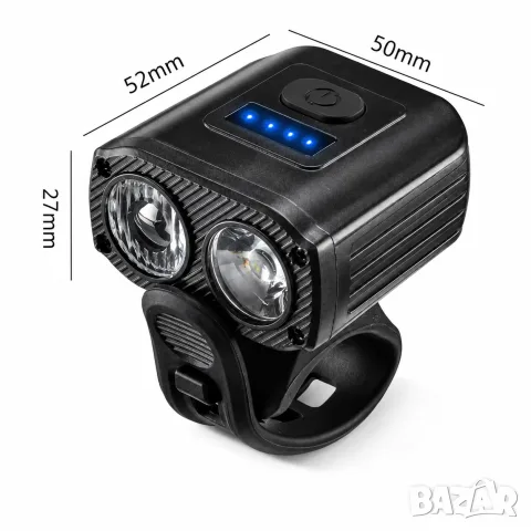 LED фар за велосипед 550 lm с два T6 диода, снимка 4 - Аксесоари и консумативи - 55866704