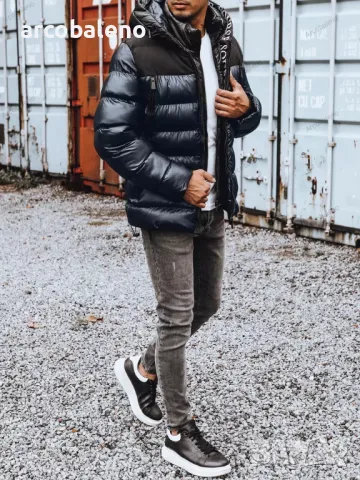 Мъжко ватирано яке, снимка 2 - Якета - 47646625