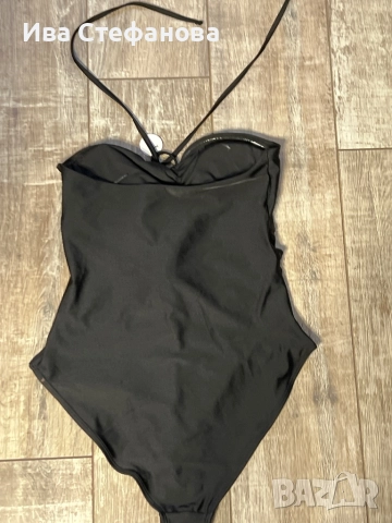 Нов черен класически цял бански 3D 3Д цветя роза , снимка 3 - Бански костюми - 41703733