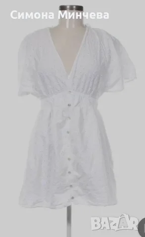 Бяла къса рокля Zara 