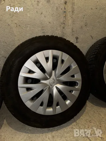 Оригинални джанти с гуми и тазове 5x100 15 Toyota, снимка 4 - Гуми и джанти - 49713765