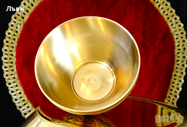 Бронзова чаша,гравирана 70 мл. , снимка 3 - Антикварни и старинни предмети - 36213355