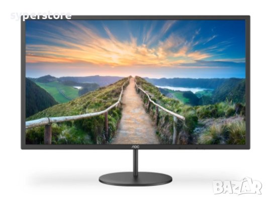 Mонитор 31.5" AOC Q32V4 (2560x1440) IPS WLED, 75Hz, 4ms GTG, 250cd/m2, 1000:1, 20M:1 DCR, снимка 1 - Монитори - 41709517