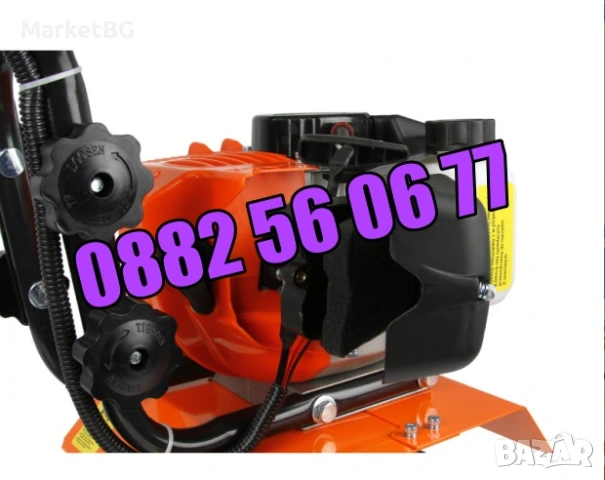 Бензинова мотофреза 74 куб, бензинов мотокултиватор, снимка 7 - Градинска техника - 53702371