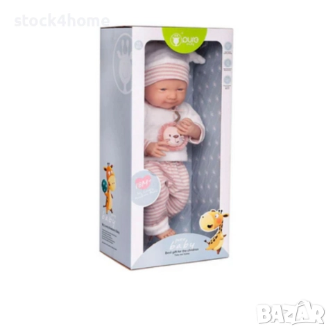 Реалистична кукла бебе Pure Baby My Lovely Newborn Baby, С аксесоари, 18+ месеца, 48 см, снимка 8 - Кукли - 52706312