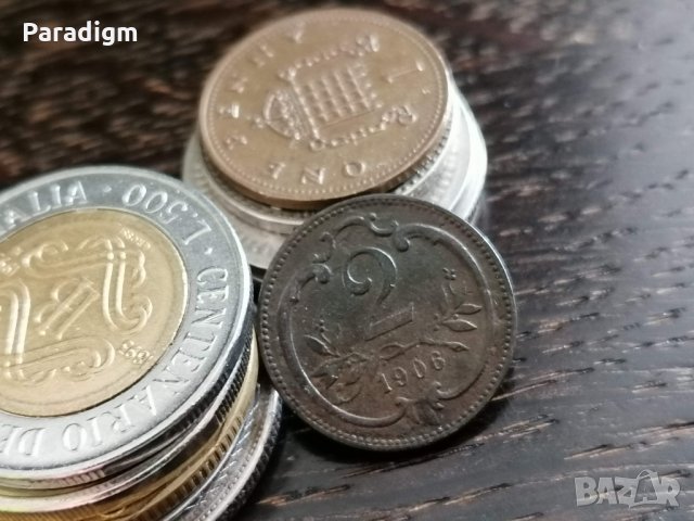 Монета - Австро-Унгария - 2 хелера | 1906г., снимка 3 - Нумизматика и бонистика - 34157968