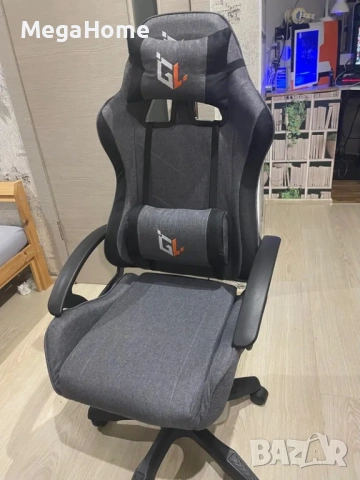 НОВ Стилен Геймърски стол GAMELAB NOMAD Breeze, тъмносив, снимка 9 - Столове - 53096483