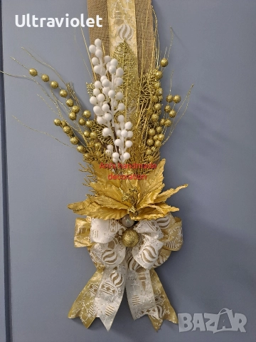 Коледна декорация за врата , снимка 3 - Декорация за дома - 52731403