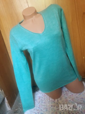 Светло тюркоазена блуза плетиво С/М