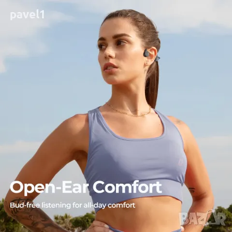 НОВИ Слушалки Open Ear Bone Conduction AS19, слушалки за спорт с 32 GB памет, MP3 костна проводимост, снимка 3 - Bluetooth слушалки - 48253790