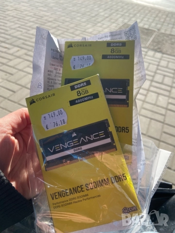 Рам памети RAM ddr5 Corsair vengeance 8GB 4800