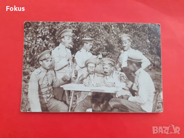 Стара военна снимка офицери Царство България - Серско, снимка 2 - Антикварни и старинни предмети - 53366193