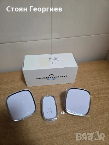 Чисто нов Безжичен звънец с 2 приемника и един бутон обхват 300метра, снимка 2 - Друга електроника - 53471361