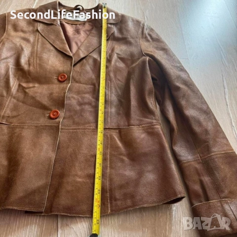 Кожено яке BIBA Pariscop с 2 копчета, кафяво размер M, снимка 7 - Якета - 52288016