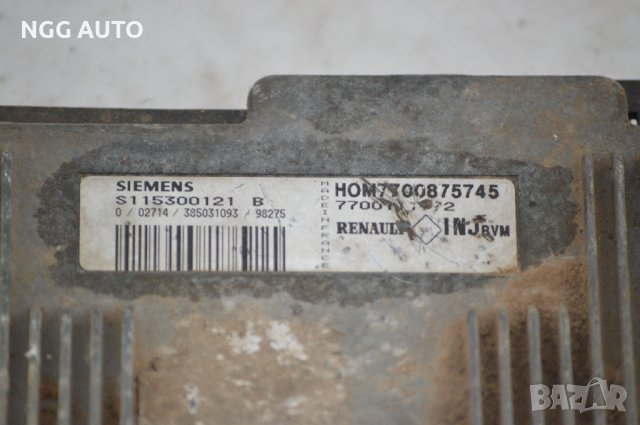 Компютър Двигател Siemens за RENAULT MEGANE SCENIC 1.6 S115300121 B, снимка 2 - Части - 39700248
