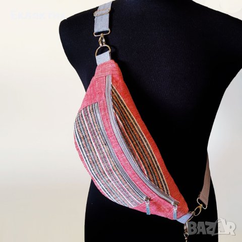 Ръчно шита чанта от винтидж ръчнотъкан конопен плат, снимка 2 - Чанти - 41947176