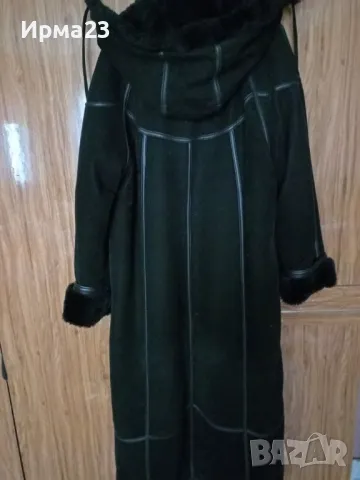 Дамско велурено палто, снимка 3 - Палта, манта - 47273523