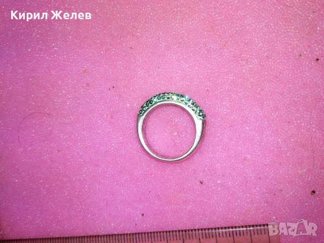 OXETTE S925 ЕМАЙЛИРАН СКЪПОЦЕНЕН СРЕБЪРЕН ПРЪСТЕН СРЕБРО 925 с ИСКРЯЩИ КРИСТАЛИ СВАРОВСКИ 43219, снимка 14 - Пръстени - 44315328