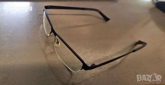 Титаниеви правоъгълни черни големи очила Julius JUL19 с половин рамка, снимка 4 - Слънчеви и диоптрични очила - 41527518