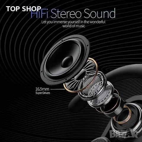 Нови Bluetooth 5.3 Отворени Безжични Слушалки, 55Ч Възпроизвеждане, IPX7 Водоустойчиви, снимка 8 - Bluetooth слушалки - 49444307