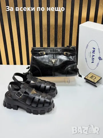 Prada Дамски Сандали Прада - Бели Или Черни Код SEM-243, снимка 5 - Сандали - 55776630