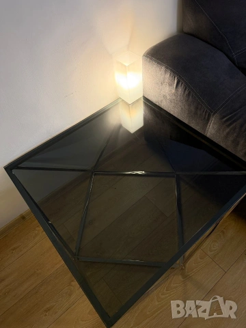 Холна маса / Кафе маса (стъкло и метал), снимка 3 - Маси - 53749005