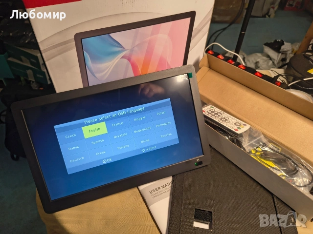 Desobry 14-инчов преносим телевизор с антена 1080P Freeview външен телевизор с DVB/T2 тунер , снимка 3 - Телевизори - 53615338