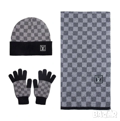 шапка, шал и ръкавици louis vuitton , снимка 4 - Шалове - 51403076