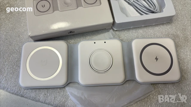 3в1 безжично мобилно зарядно (15/10/7,5/5/2.5W, комплект), снимка 2 - Безжични зарядни - 50638746