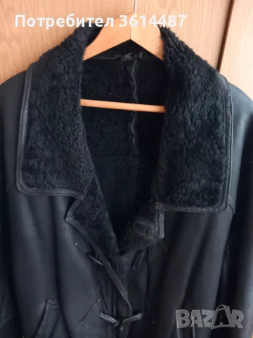 Мъжко кожено яке - размер 56, снимка 3 - Якета - 48911519