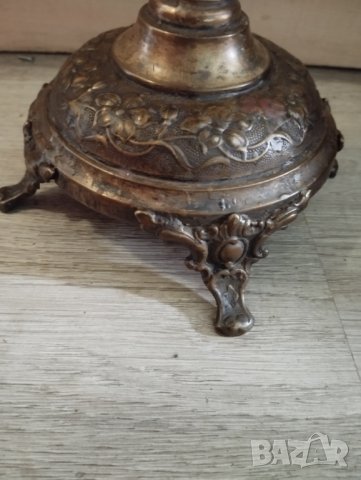 стар бароков свещник, снимка 2 - Антикварни и старинни предмети - 41343552