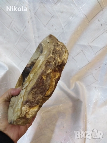 Масивен съд купа пепелник др от вкаменено дърво на живо цветовете са уникално красиви тежи 2 кг, снимка 5 - Антикварни и старинни предмети - 51998772