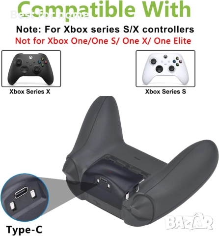 Батерии за контролер Xbox Series X|S, Pickle Power 2 броя, 1400mAh, снимка 3 - Аксесоари - 51921280